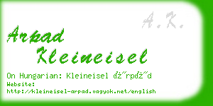 arpad kleineisel business card